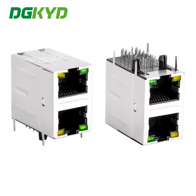 2x1 Dual-Port-RJ45-Anschluss 1000BASE-T-Gigabit-Ethernet mit Filter