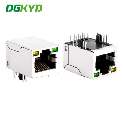 Rechtwinkliger CAT5e RJ45-Ethernet-Stecker mit LED und Netzwerkfilter für Hochleistungsnetzwerke