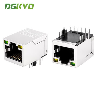 RJ45 geschützter Stecker mit 100 Mbps POE-Integriertem Ethernet-Filter und 6U-Goldbeschichtung