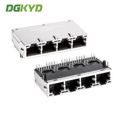 Multiport-RJ45-Anschluss mit integriertem magnetischen 8p12c-Poe-Filter für PCB-Kommunikation