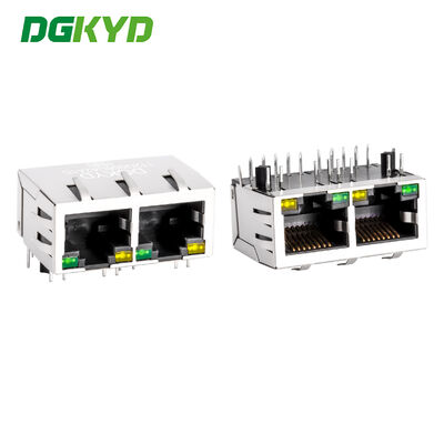 RJ45 Ethernet-Anschluss Gigabit integrierter Transformator mit LED und Metallschild DGKYD112Q066DA2A1D