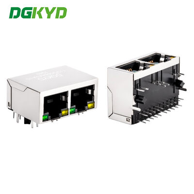 RJ45-Konnektor Modular Jack mit 6U-Goldplattierung Filter und TAB-Down-Port für Gigabit Ethernet