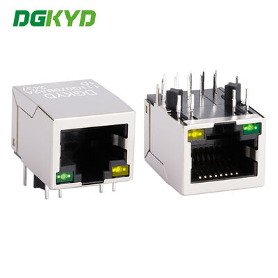 10PIN RJ45 Transformator mit Licht und Abschirmung Gigabit Ethernet RJ45 geschützter Steckverbinder DIP Mount