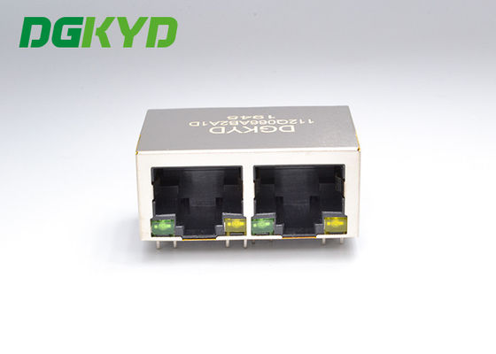 Hafen 2 RJ45 der Transformator-Verbindungsstück-modularer schwarzer Plastikwohnungs-1000M